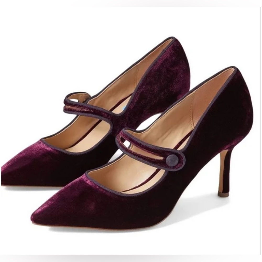 NWOB Draper James Ruby MaryJane color Velvet Fig Academia/preppy party size 8